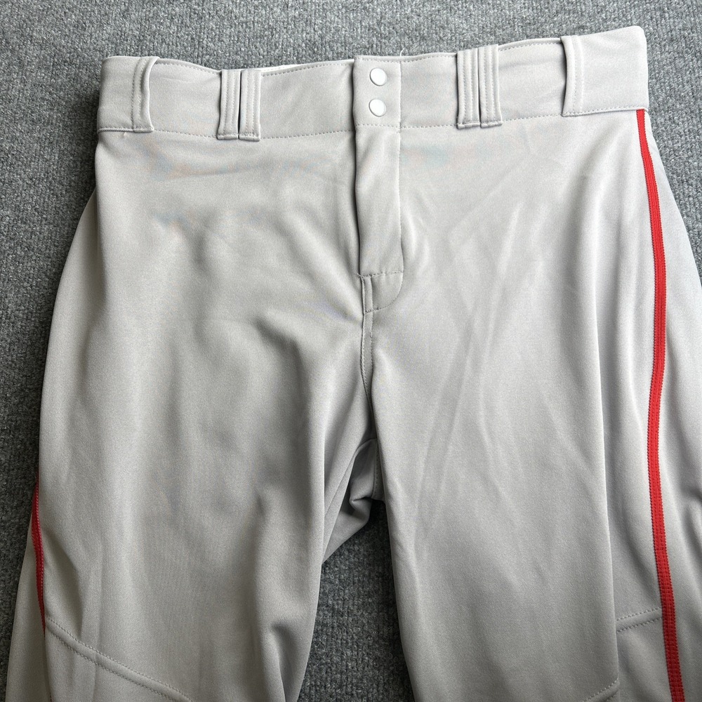 Alleson Athletic Men's Large Gray Red Stripe‎ Baseball Pants New 1223